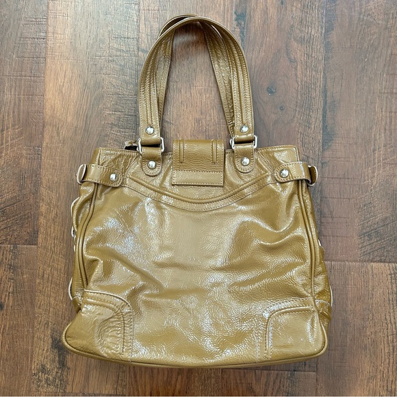 VIA REPUBBLICA golden mustard patent leather bag, made in Italy, NWOT - Picture 3 of 10